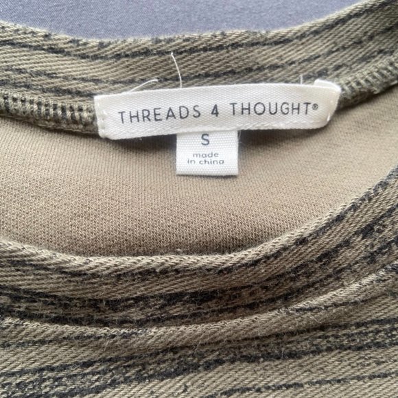 Threads 4 Thought Crew Neck Printed Pull Over Sweatshirt Mens Size Small S NWT - Picture 4 of 5
